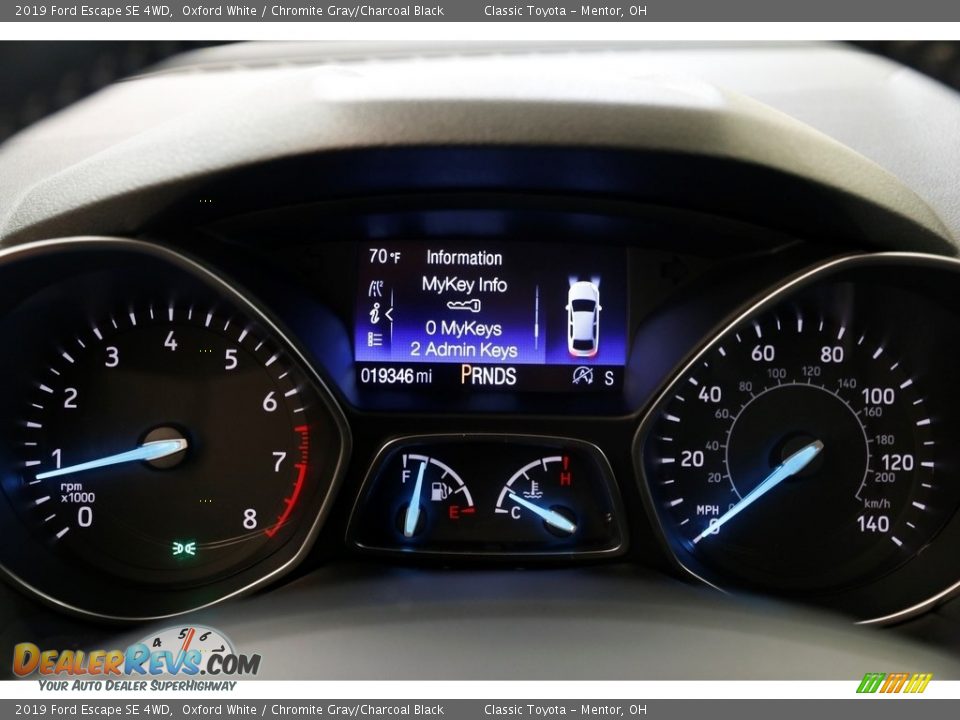 2019 Ford Escape SE 4WD Oxford White / Chromite Gray/Charcoal Black Photo #9