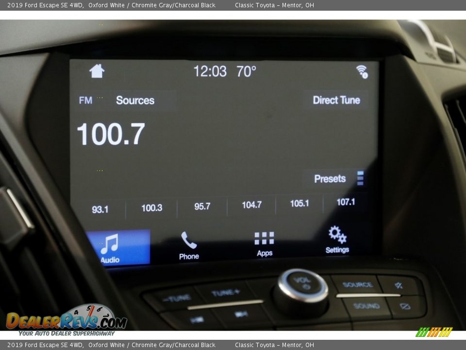 2019 Ford Escape SE 4WD Oxford White / Chromite Gray/Charcoal Black Photo #12