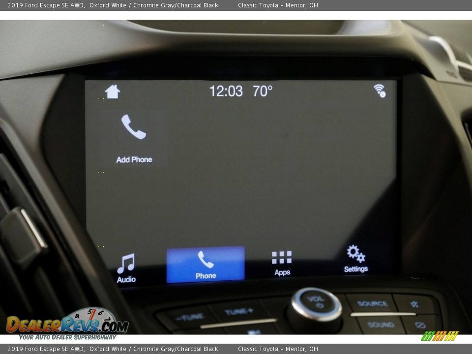 2019 Ford Escape SE 4WD Oxford White / Chromite Gray/Charcoal Black Photo #13