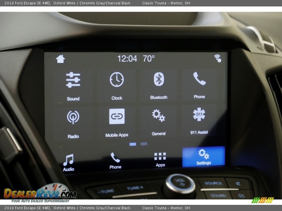 2019 Ford Escape SE 4WD Oxford White / Chromite Gray/Charcoal Black Photo #14