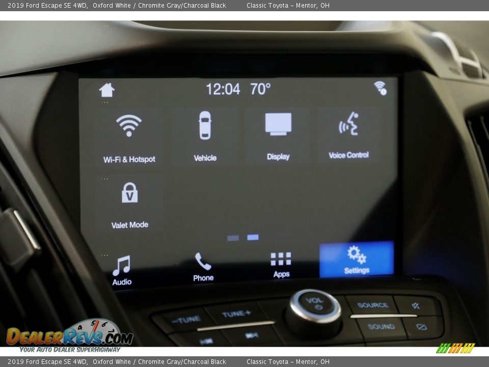 2019 Ford Escape SE 4WD Oxford White / Chromite Gray/Charcoal Black Photo #15