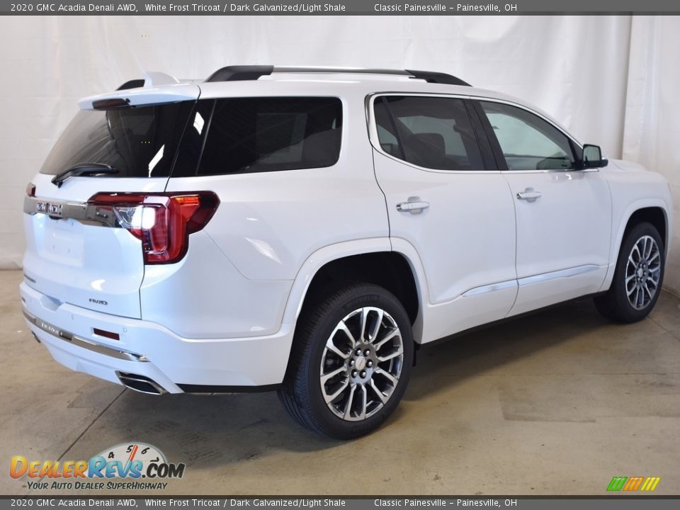 2020 GMC Acadia Denali AWD White Frost Tricoat / Dark Galvanized/Light Shale Photo #2