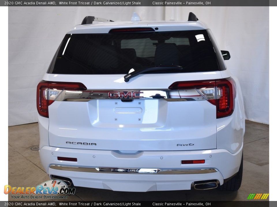 2020 GMC Acadia Denali AWD White Frost Tricoat / Dark Galvanized/Light Shale Photo #3