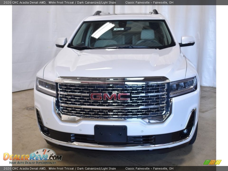 2020 GMC Acadia Denali AWD White Frost Tricoat / Dark Galvanized/Light Shale Photo #4
