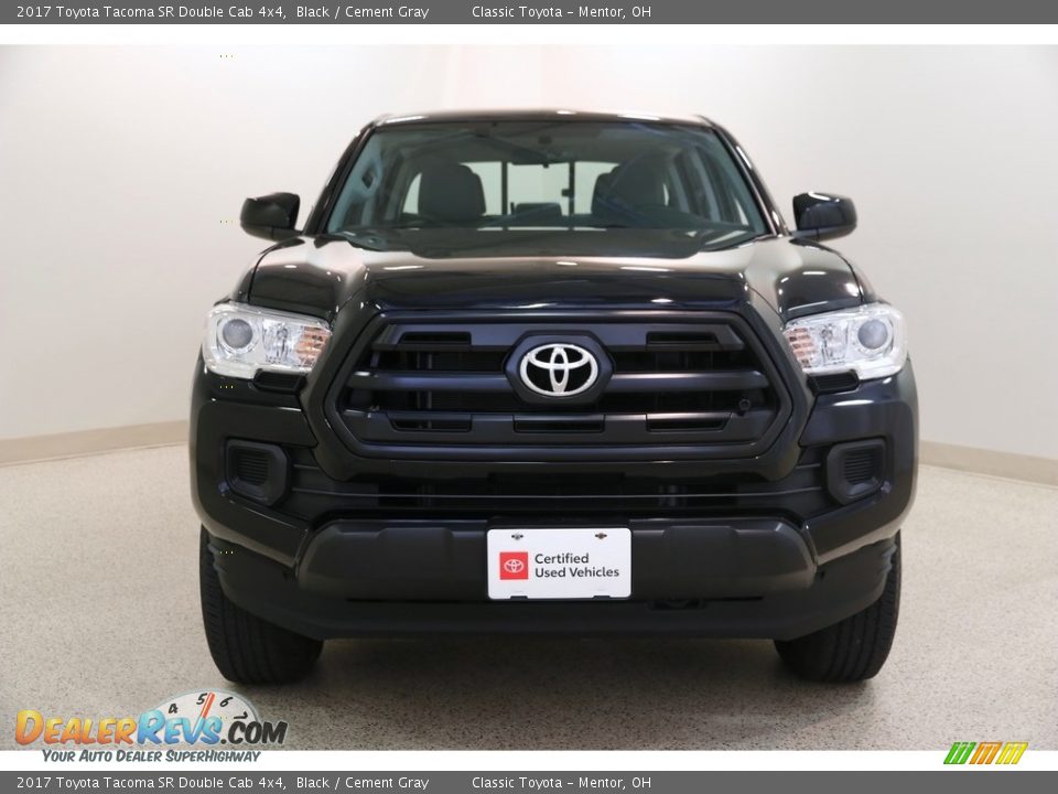2017 Toyota Tacoma SR Double Cab 4x4 Black / Cement Gray Photo #2