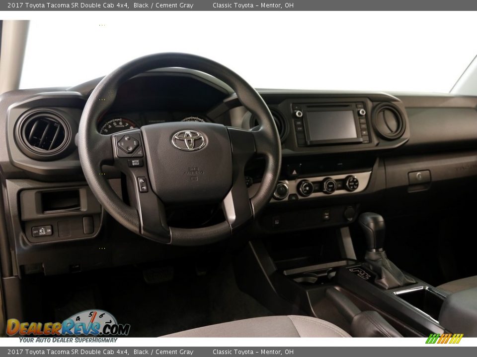 2017 Toyota Tacoma SR Double Cab 4x4 Black / Cement Gray Photo #6