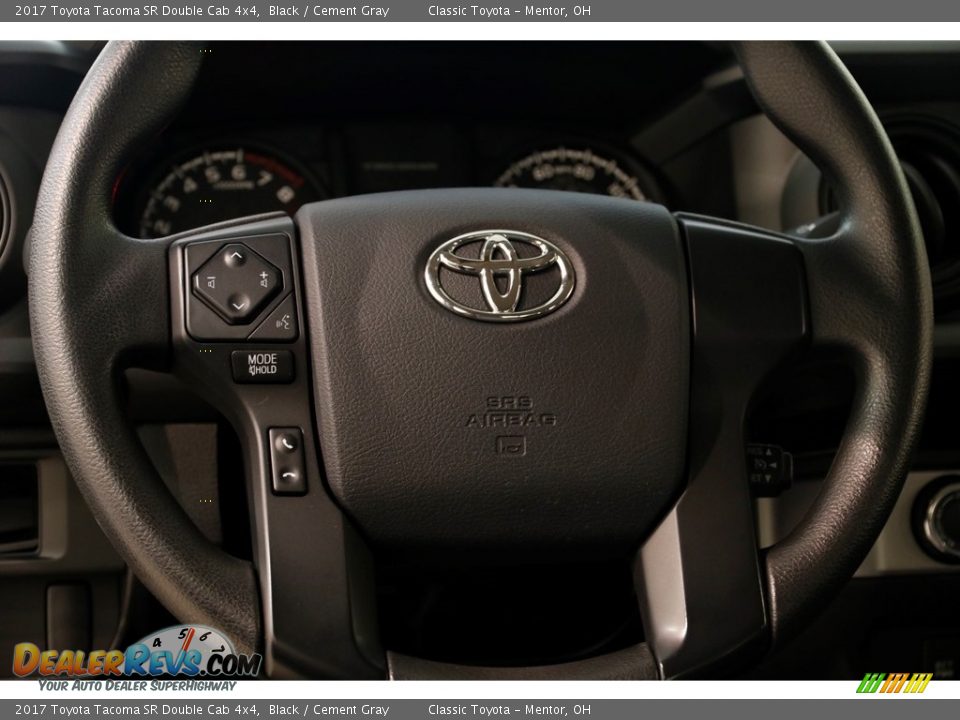 2017 Toyota Tacoma SR Double Cab 4x4 Black / Cement Gray Photo #7