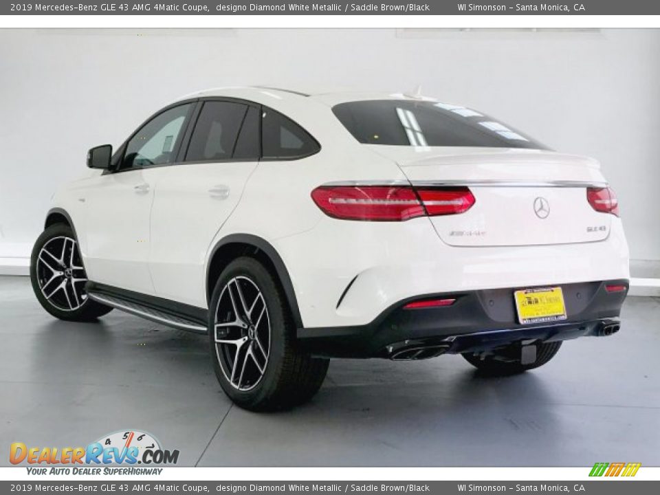 2019 Mercedes-Benz GLE 43 AMG 4Matic Coupe designo Diamond White Metallic / Saddle Brown/Black Photo #2