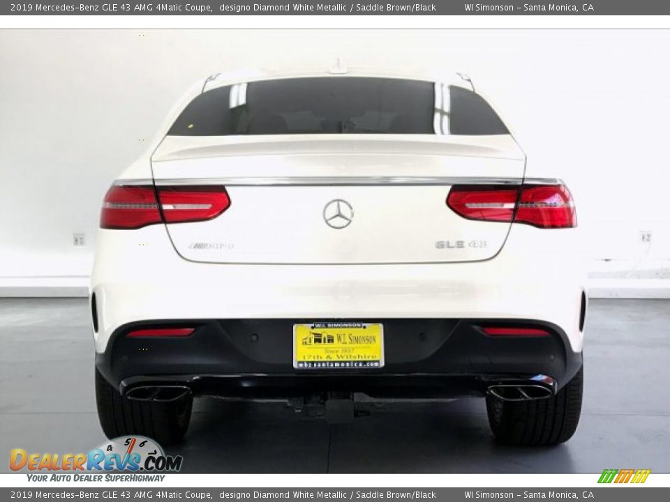 2019 Mercedes-Benz GLE 43 AMG 4Matic Coupe designo Diamond White Metallic / Saddle Brown/Black Photo #3