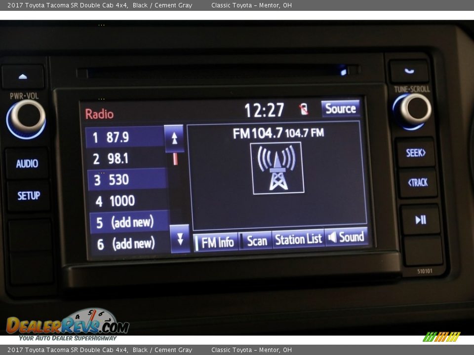 2017 Toyota Tacoma SR Double Cab 4x4 Black / Cement Gray Photo #10