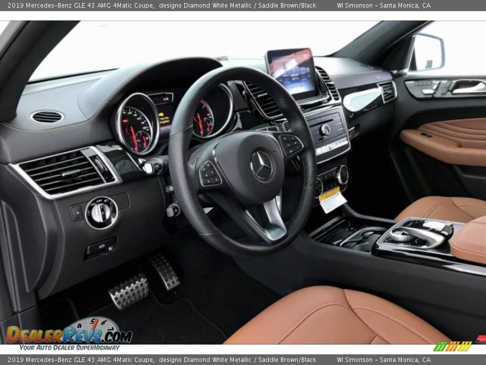 2019 Mercedes-Benz GLE 43 AMG 4Matic Coupe designo Diamond White Metallic / Saddle Brown/Black Photo #4
