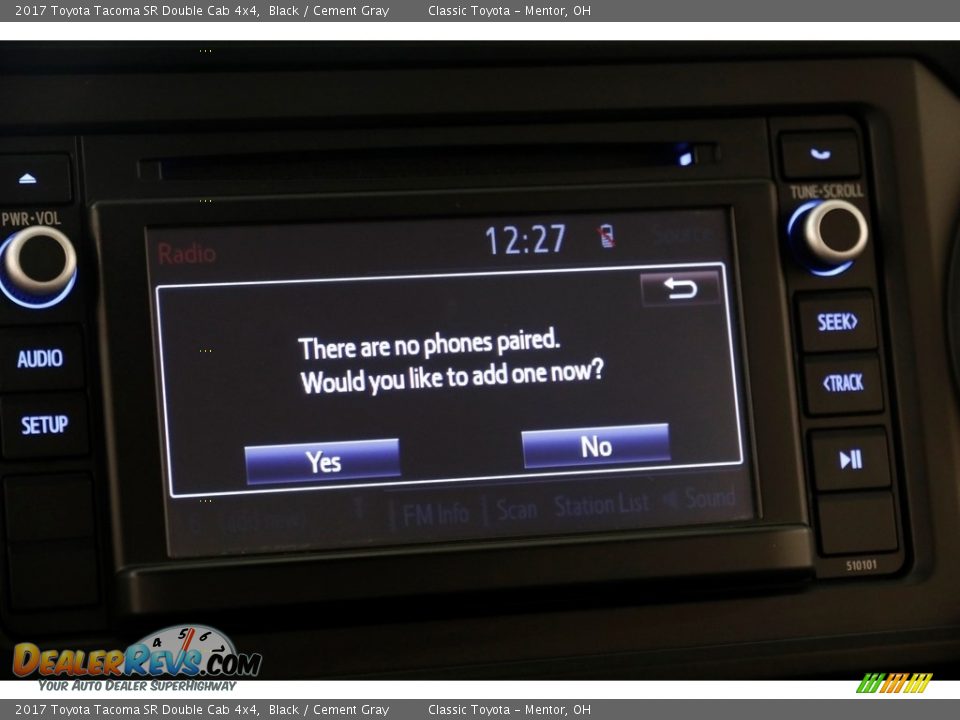 2017 Toyota Tacoma SR Double Cab 4x4 Black / Cement Gray Photo #11