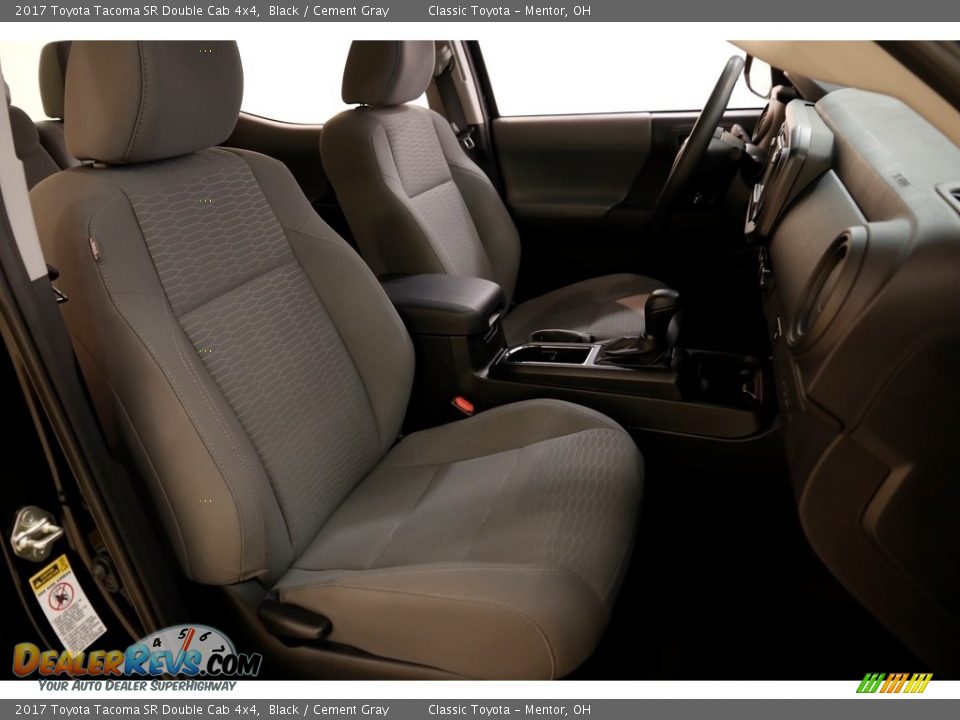 2017 Toyota Tacoma SR Double Cab 4x4 Black / Cement Gray Photo #14