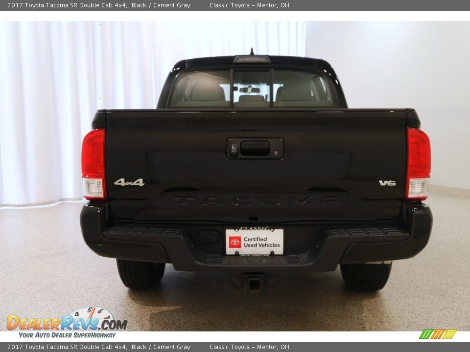 2017 Toyota Tacoma SR Double Cab 4x4 Black / Cement Gray Photo #17