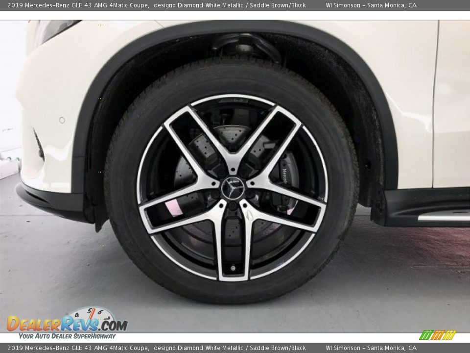 2019 Mercedes-Benz GLE 43 AMG 4Matic Coupe designo Diamond White Metallic / Saddle Brown/Black Photo #8