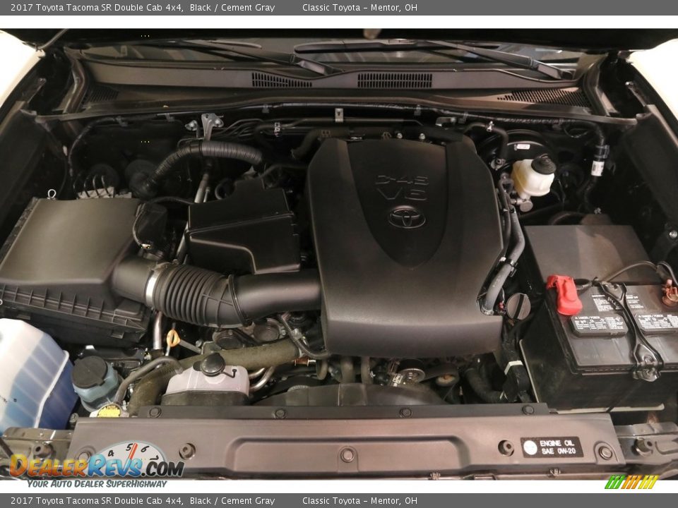 2017 Toyota Tacoma SR Double Cab 4x4 Black / Cement Gray Photo #18