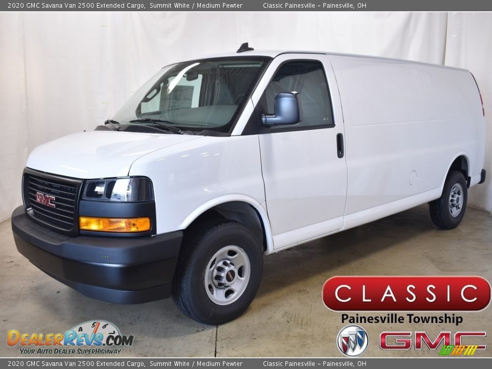2020 GMC Savana Van 2500 Extended Cargo Summit White / Medium Pewter Photo #1