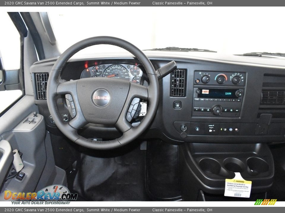 2020 GMC Savana Van 2500 Extended Cargo Summit White / Medium Pewter Photo #8