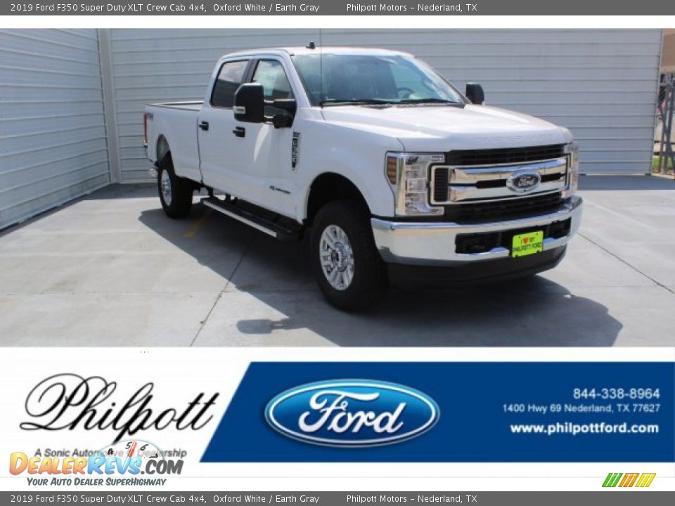 2019 Ford F350 Super Duty XLT Crew Cab 4x4 Oxford White / Earth Gray Photo #1
