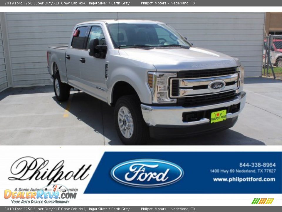 2019 Ford F250 Super Duty XLT Crew Cab 4x4 Ingot Silver / Earth Gray Photo #1