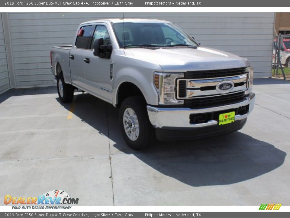2019 Ford F250 Super Duty XLT Crew Cab 4x4 Ingot Silver / Earth Gray Photo #2