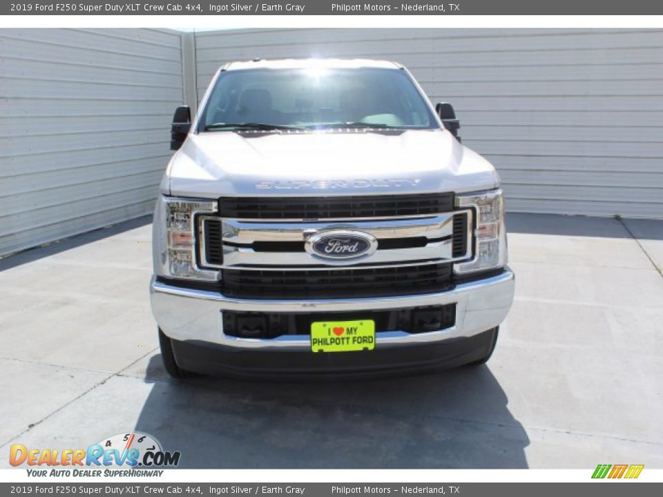 2019 Ford F250 Super Duty XLT Crew Cab 4x4 Ingot Silver / Earth Gray Photo #3