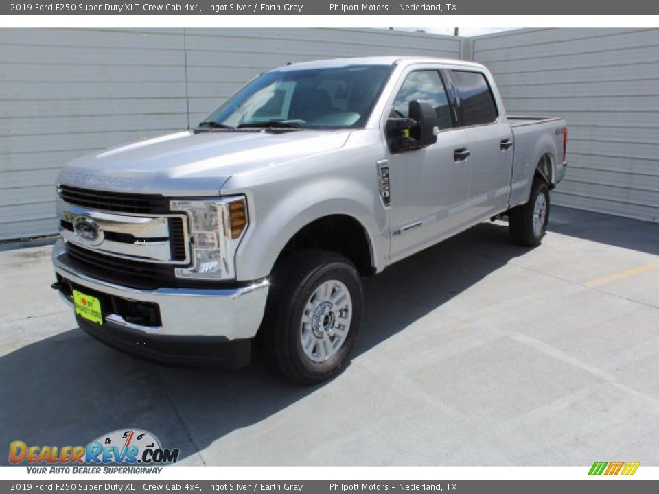 2019 Ford F250 Super Duty XLT Crew Cab 4x4 Ingot Silver / Earth Gray Photo #4