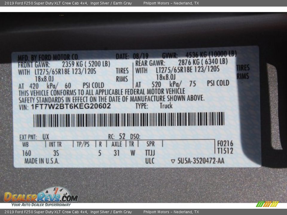 2019 Ford F250 Super Duty XLT Crew Cab 4x4 Ingot Silver / Earth Gray Photo #24