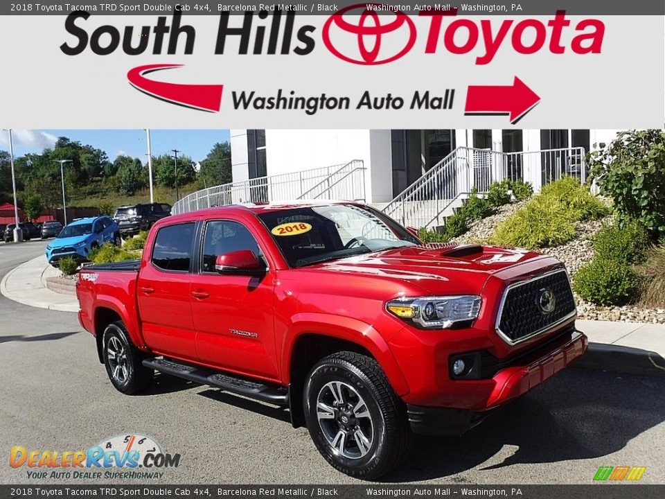 2018 Toyota Tacoma TRD Sport Double Cab 4x4 Barcelona Red Metallic / Black Photo #1