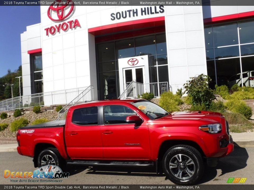2018 Toyota Tacoma TRD Sport Double Cab 4x4 Barcelona Red Metallic / Black Photo #2
