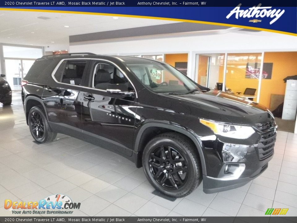2020 Chevrolet Traverse LT AWD Mosaic Black Metallic / Jet Black Photo #1