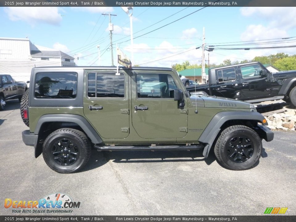 2015 Jeep Wrangler Unlimited Sport 4x4 Tank / Black Photo #6