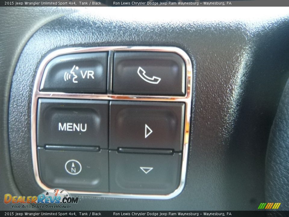 2015 Jeep Wrangler Unlimited Sport 4x4 Tank / Black Photo #16