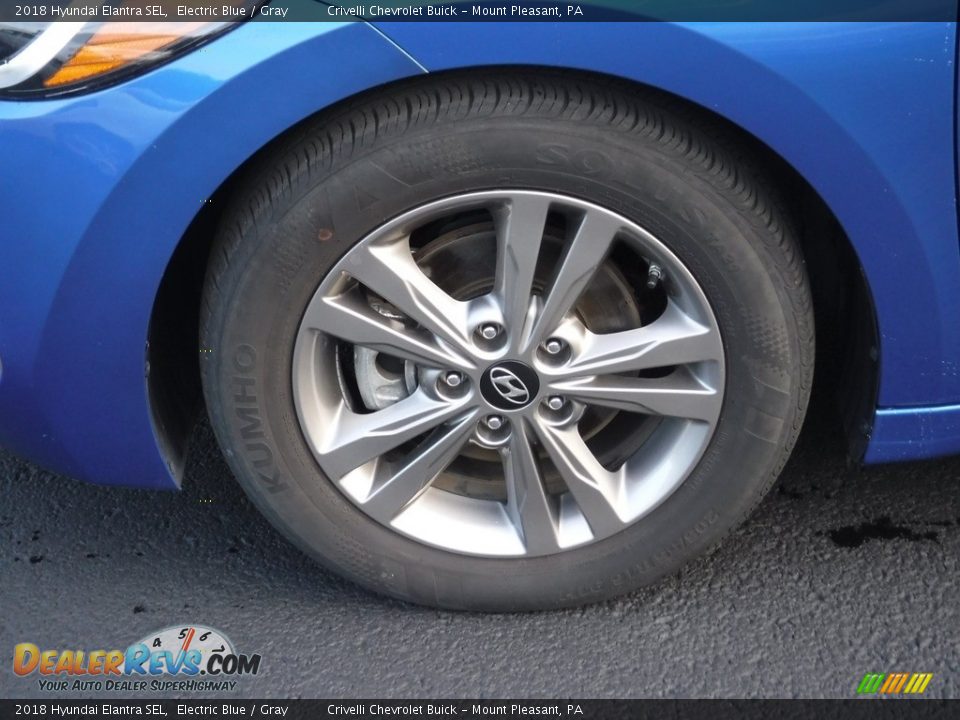 2018 Hyundai Elantra SEL Electric Blue / Gray Photo #3