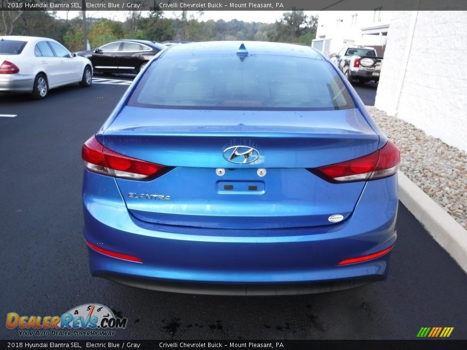 2018 Hyundai Elantra SEL Electric Blue / Gray Photo #8
