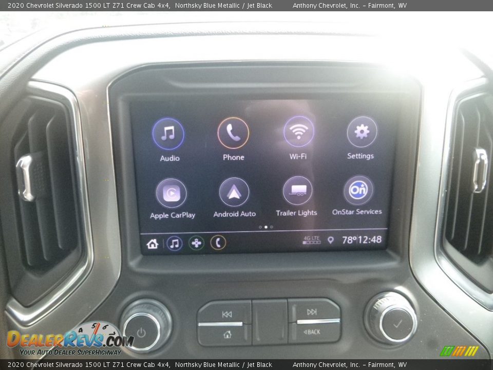 2020 Chevrolet Silverado 1500 LT Z71 Crew Cab 4x4 Northsky Blue Metallic / Jet Black Photo #17