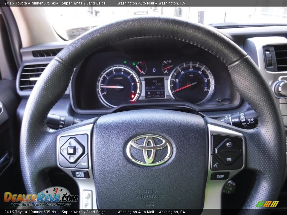 2016 Toyota 4Runner SR5 4x4 Super White / Sand Beige Photo #23