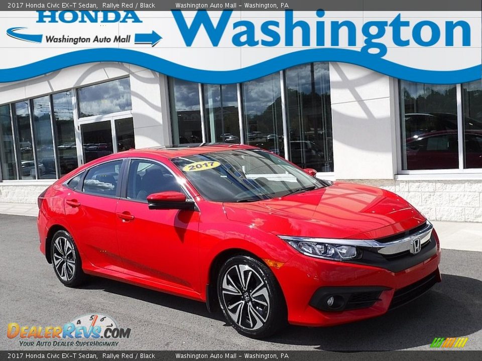 2017 Honda Civic EX-T Sedan Rallye Red / Black Photo #1