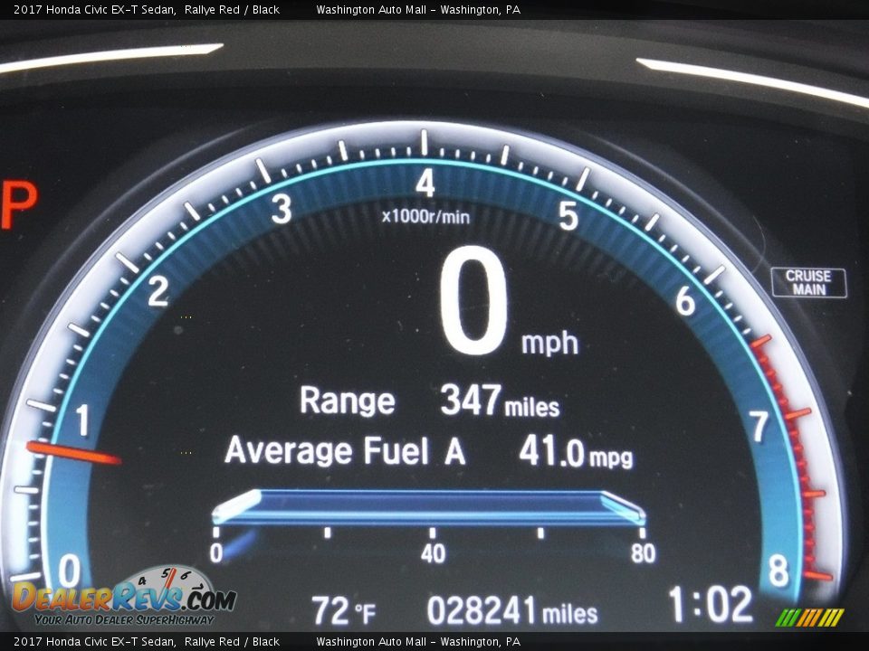 2017 Honda Civic EX-T Sedan Rallye Red / Black Photo #25