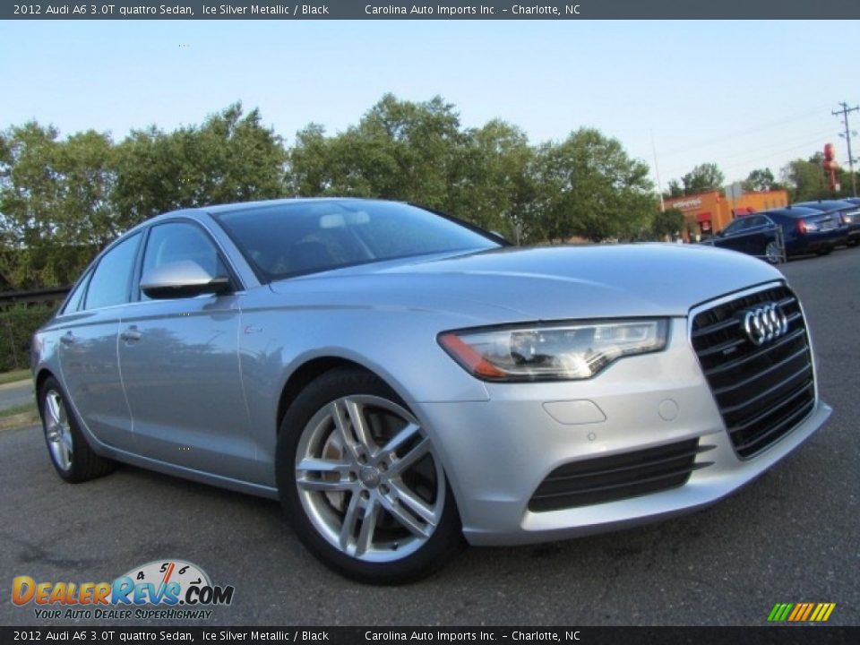 2012 Audi A6 3.0T quattro Sedan Ice Silver Metallic / Black Photo #2