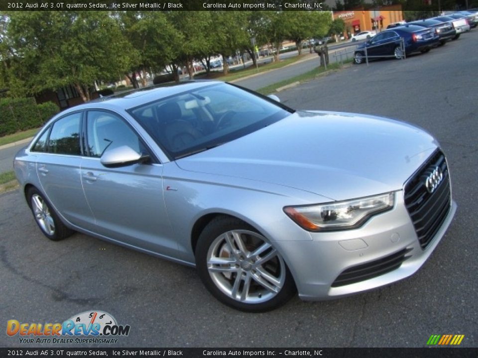 2012 Audi A6 3.0T quattro Sedan Ice Silver Metallic / Black Photo #3
