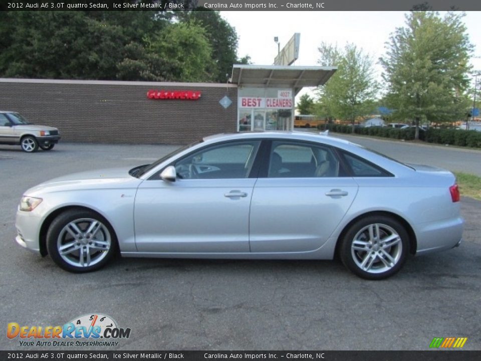 2012 Audi A6 3.0T quattro Sedan Ice Silver Metallic / Black Photo #7