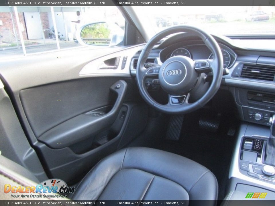 2012 Audi A6 3.0T quattro Sedan Ice Silver Metallic / Black Photo #12