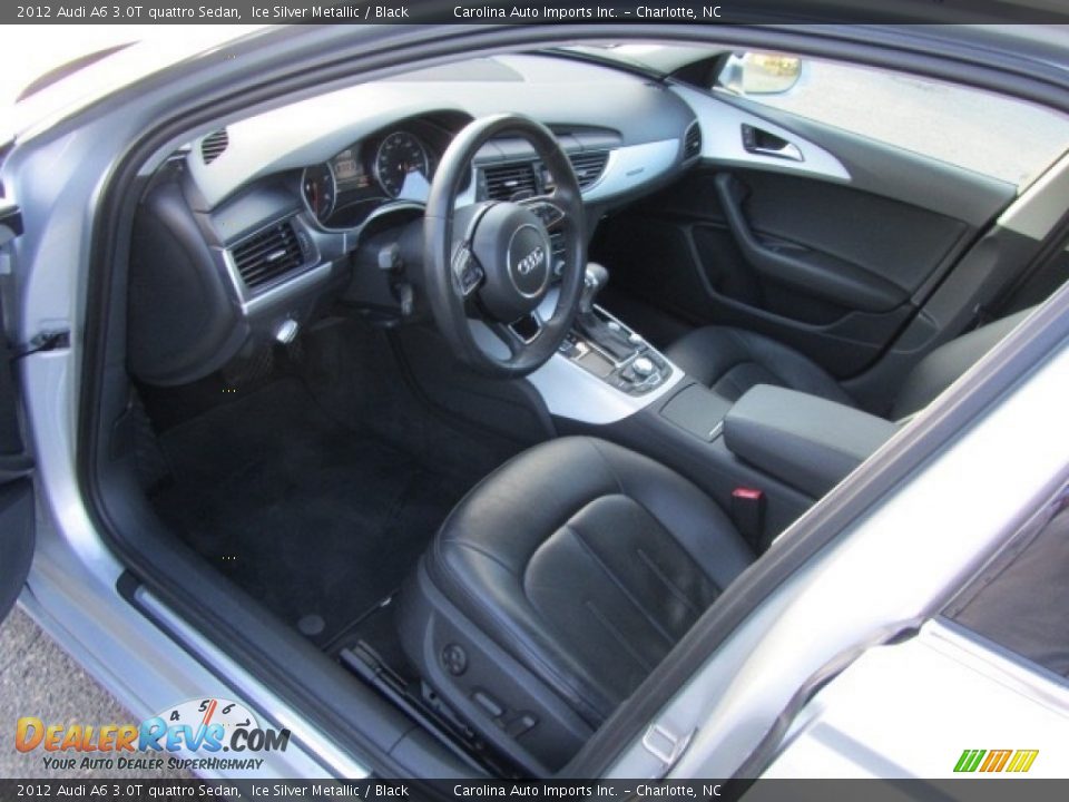 2012 Audi A6 3.0T quattro Sedan Ice Silver Metallic / Black Photo #17