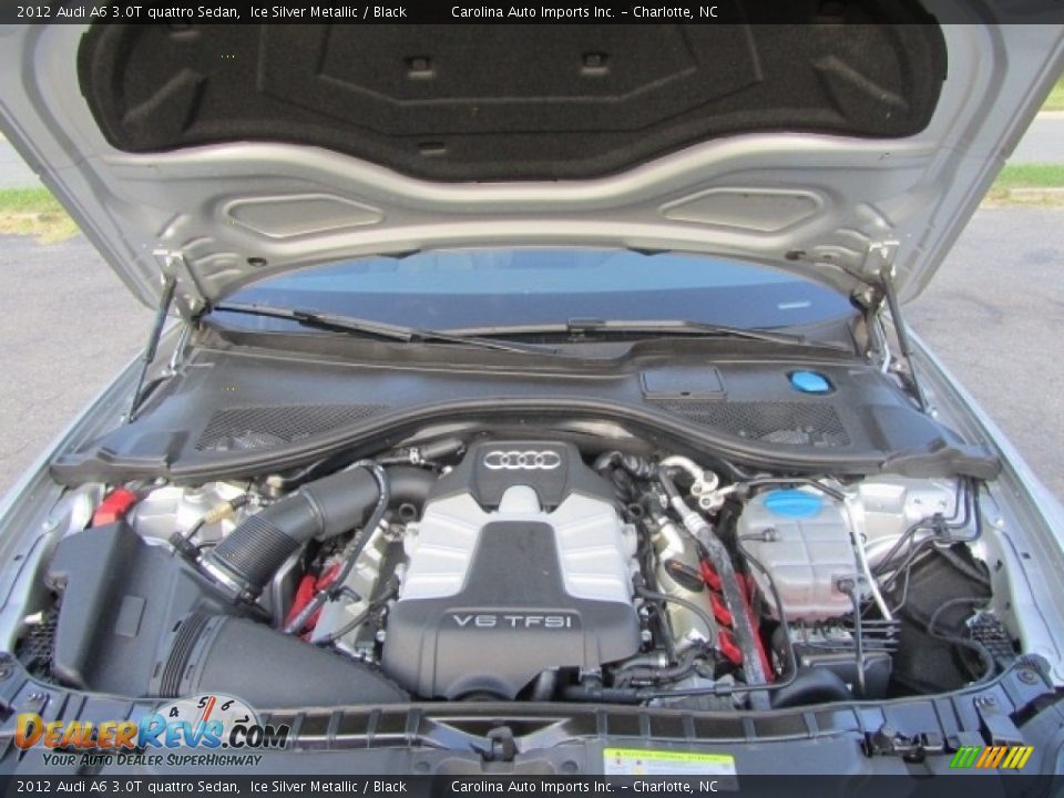 2012 Audi A6 3.0T quattro Sedan Ice Silver Metallic / Black Photo #25