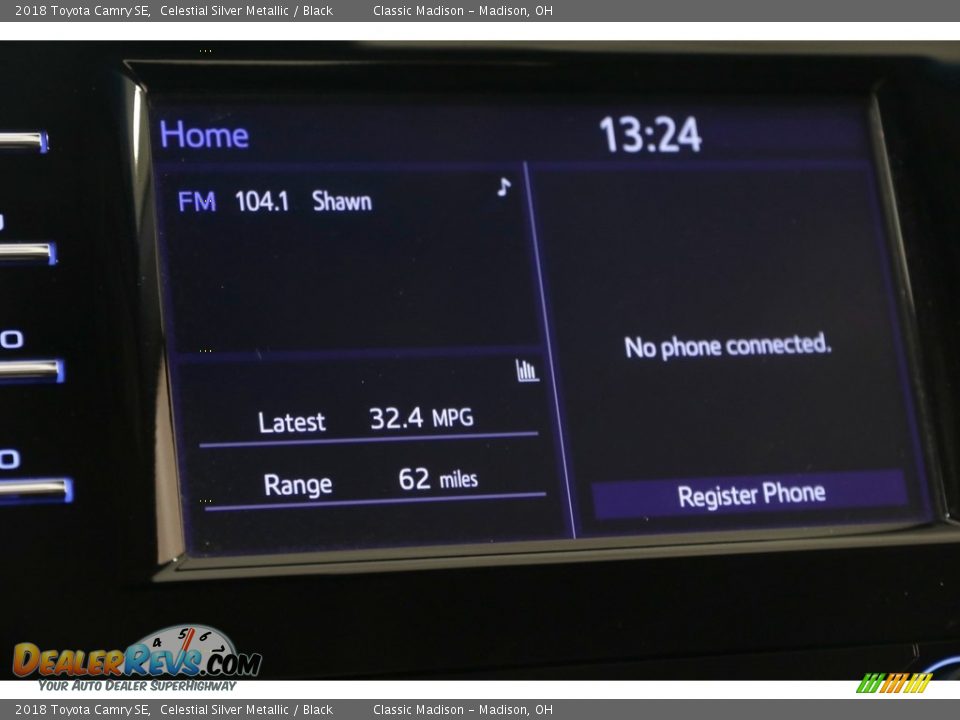 2018 Toyota Camry SE Celestial Silver Metallic / Black Photo #10