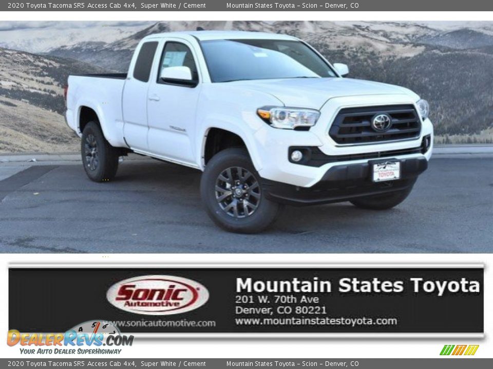 2020 Toyota Tacoma SR5 Access Cab 4x4 Super White / Cement Photo #1
