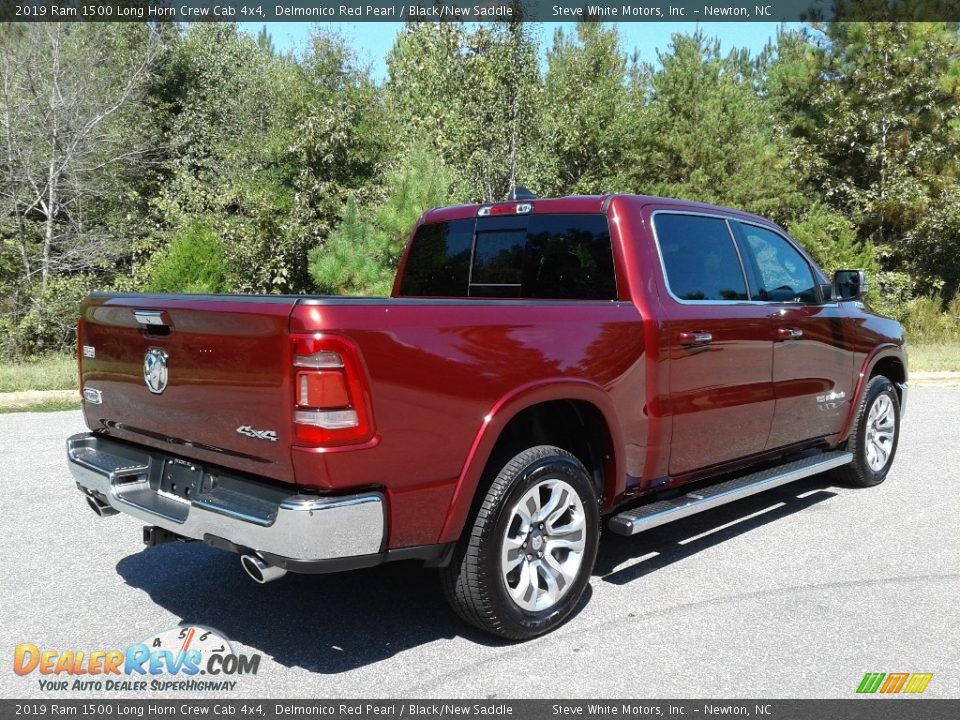 2019 Ram 1500 Long Horn Crew Cab 4x4 Delmonico Red Pearl / Black/New Saddle Photo #6