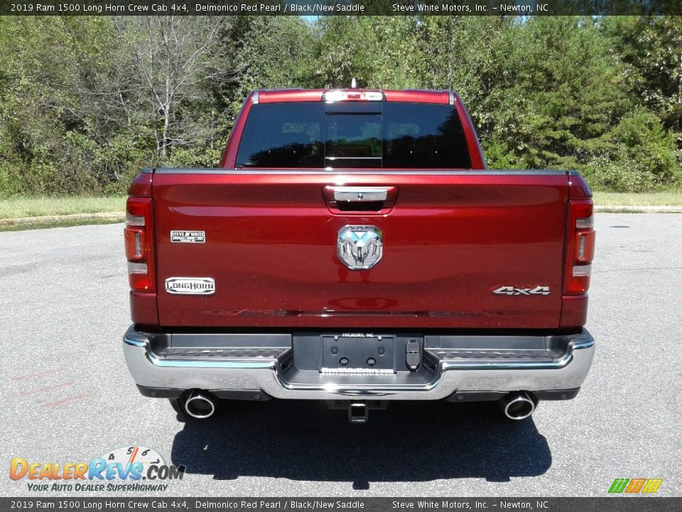 2019 Ram 1500 Long Horn Crew Cab 4x4 Delmonico Red Pearl / Black/New Saddle Photo #7