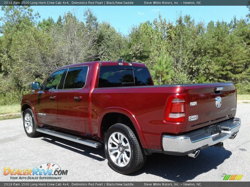 2019 Ram 1500 Long Horn Crew Cab 4x4 Delmonico Red Pearl / Black/New Saddle Photo #8